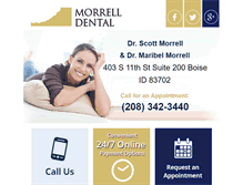 Tablet Screenshot of morrelldental.com